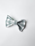 Sage Check Bow Tie