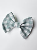 Sage Check Bow