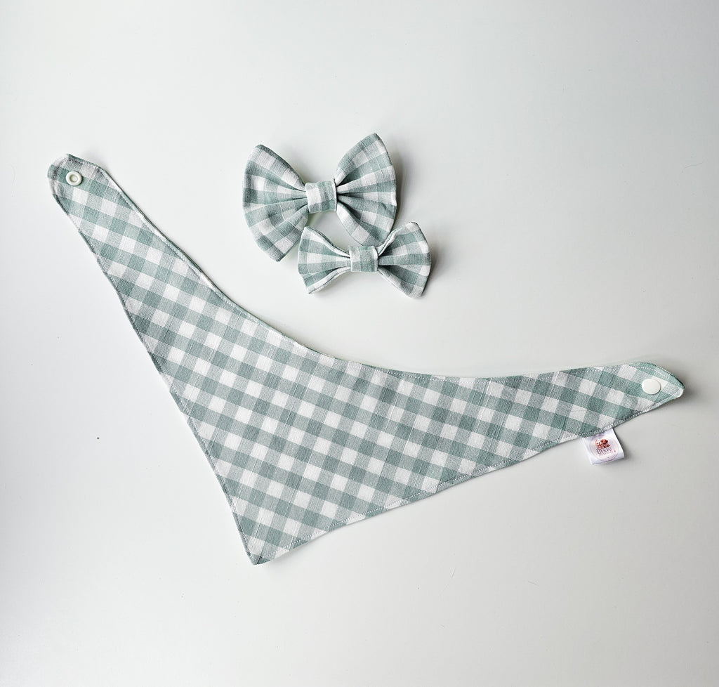 Sage Check Bandana