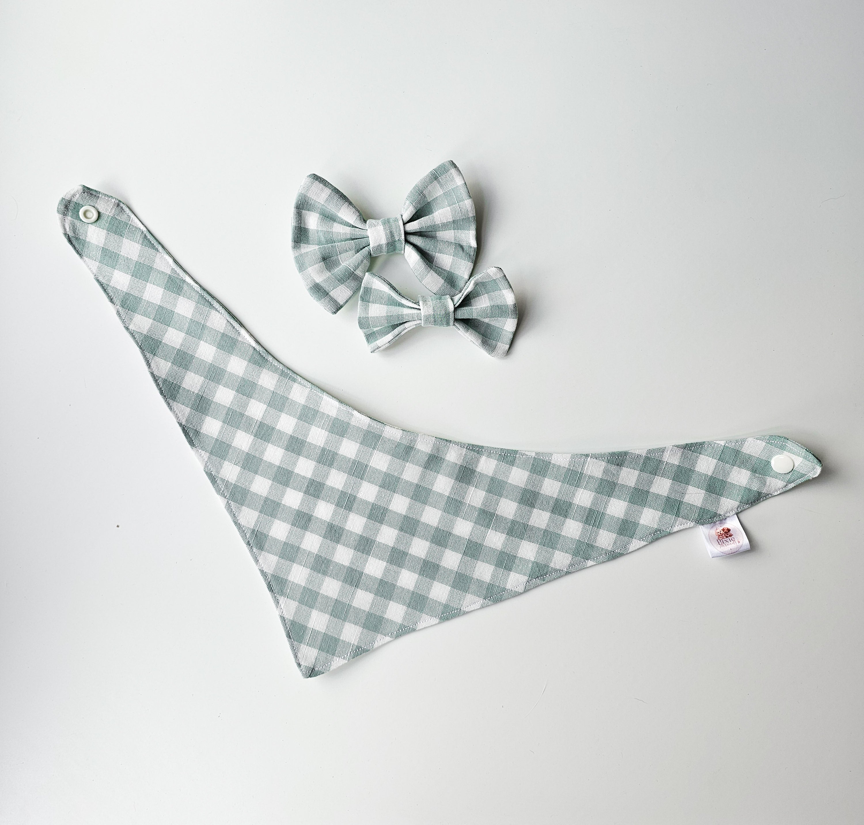 Sage Check Bandana