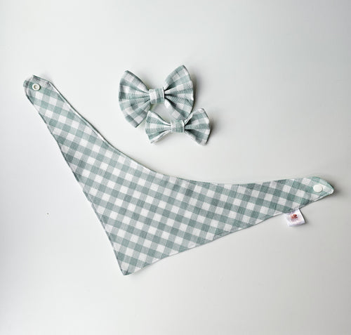 Sage Check Bandana