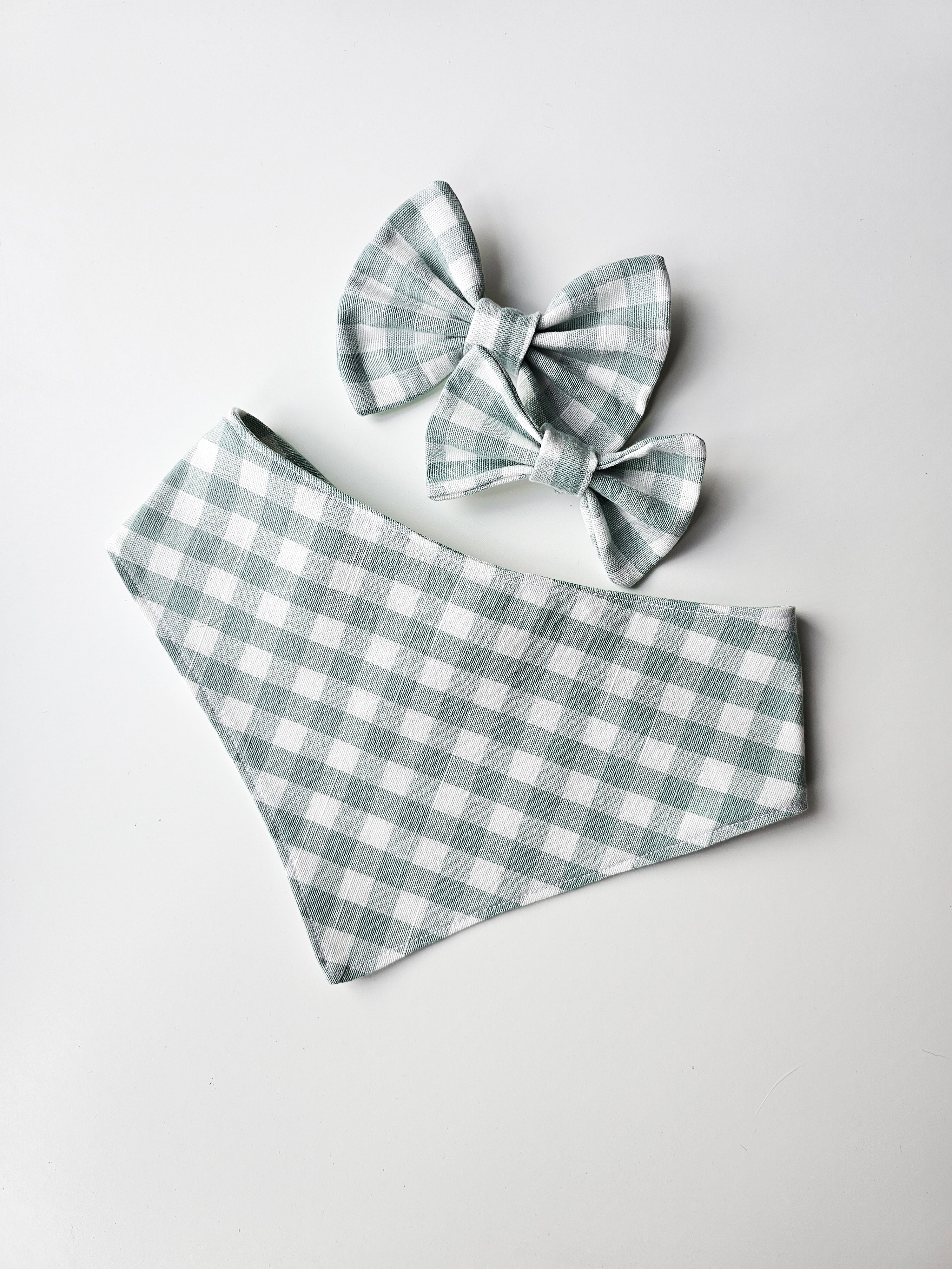 Sage Check Bow